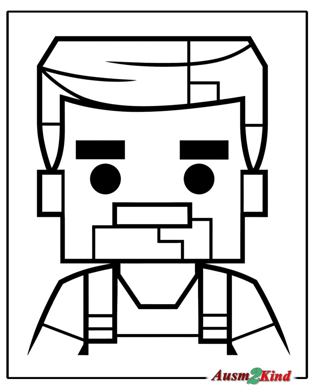 Ausmalbild Minecraft zum Ausdrucken Mandala Ausdrucken