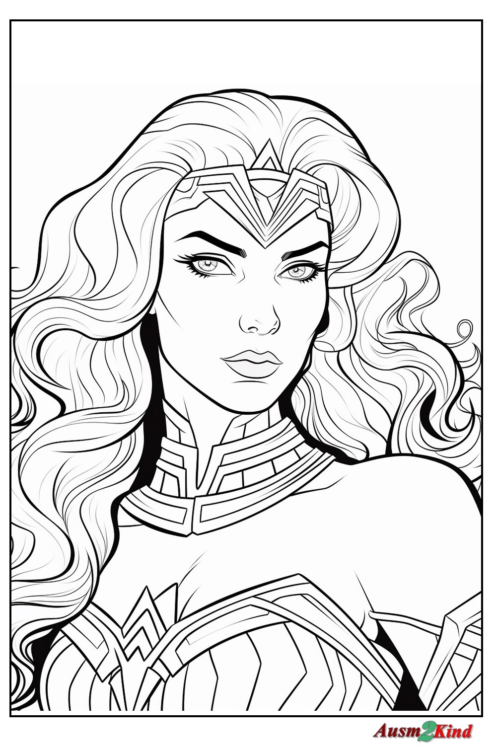 Ausmalbild Wonder Woman Mandala Ausdrucken